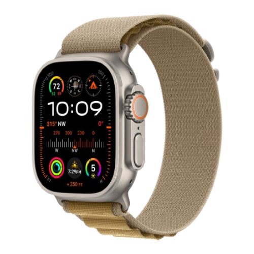 Watch Ultra 2 GPS + Cellular 49mm Natural Titan. Case w. Tan Alpine Loop - Medium (MX4F3) 1 Watch Ultra 2 GPS + Cellular 49mm Natural Titan. Case w. Tan Alpine Loop - Medium (MX4F3)
