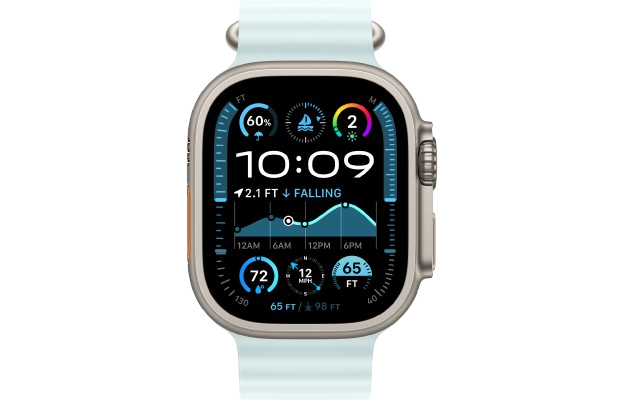 Watch Ultra 2 GPS + Cellular 49mm Natural Titanium Case w. Ice Blue Ocean Band (MYT03+MXTF3) 2 Watch Ultra 2 GPS + Cellular 49mm Natural Titanium Case w. Ice Blue Ocean Band (MYT03+MXTF3) - Зображення 2