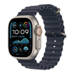 Watch Ultra 2 GPS + Cellular 49mm Natural Titanium Case w. Navy Ocean Band (MX4D3)