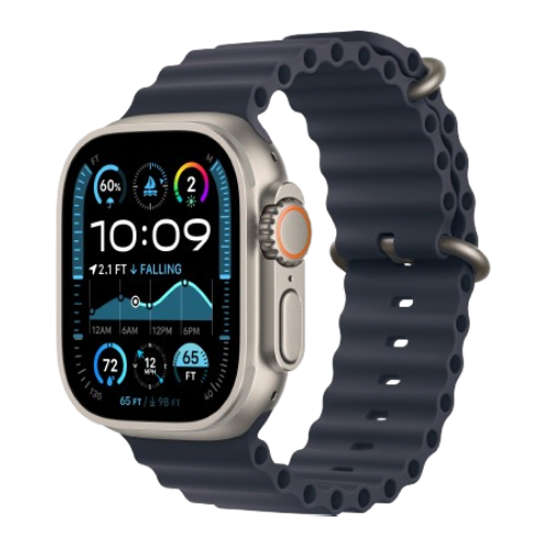 Watch Ultra 2 GPS + Cellular 49mm Natural Titanium Case w. Navy Ocean Band (MX4D3) 1 Watch Ultra 2 GPS + Cellular 49mm Natural Titanium Case w. Navy Ocean Band (MX4D3)