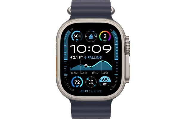 Watch Ultra 2 GPS + Cellular 49mm Natural Titanium Case w. Navy Ocean Band (MX4D3) 2 Watch Ultra 2 GPS + Cellular 49mm Natural Titanium Case w. Navy Ocean Band (MX4D3) — изображение 2