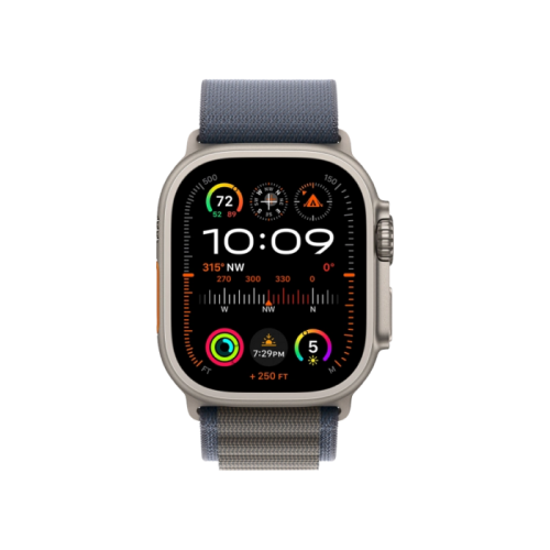 Watch Ultra 2 GPS + Cellular 49mm Titanium Case with Blue Alpine Loop - Medium (MREP3) - Зображення 2