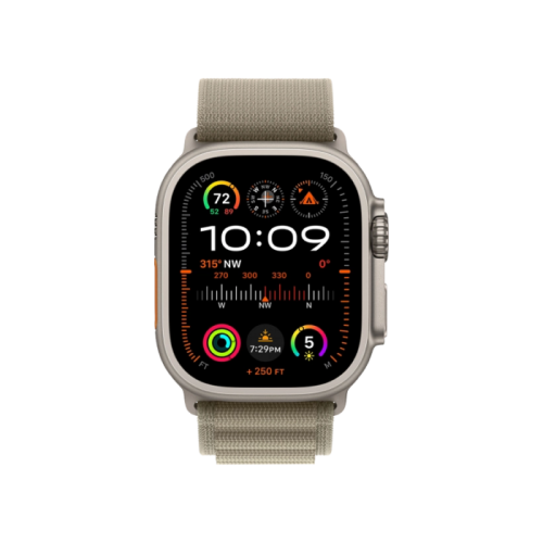 Watch Ultra 2 GPS + Cellular 49mm Titanium Case with Olive Alpine Loop - Small (MREX3) 2 Watch Ultra 2 GPS + Cellular 49mm Titanium Case with Olive Alpine Loop - Small (MREX3) - Зображення 2