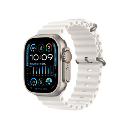 Watch Ultra 2 GPS + Cellular 49mm Titanium Case with White Ocean Band (MREJ3)