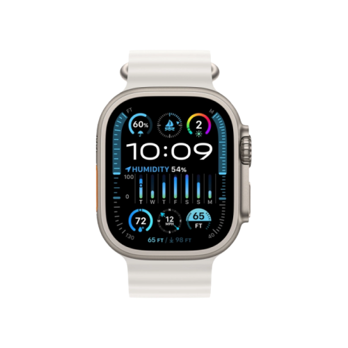 Watch Ultra 2 GPS + Cellular 49mm Titanium Case with White Ocean Band (MREJ3) - Зображення 2