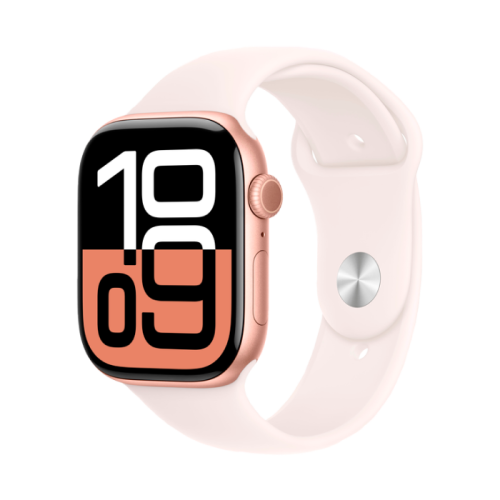 Watch Series 10 GPS 42mm Rose Gold Alu. Case w. Light Blush Sport Band - M/L (MWWJ3)