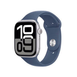 Watch Series 10 GPS 46mm Silver Alu. Case w. Denim Sport Band - S/M (MWWL3)
