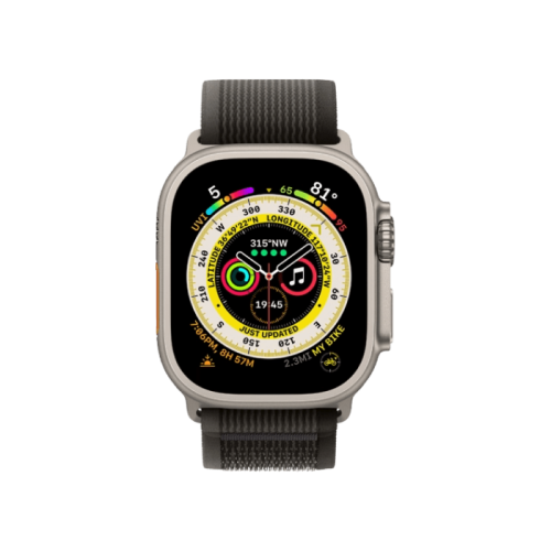 Apple Watch Ultra GPS + Cellular 49mm Titanium Case with Black/Gray Trail Loop - M/L (MQF53/MQFX3/MQFH3) 2 Apple Watch Ultra GPS + Cellular 49mm Titanium Case with Black/Gray Trail Loop - M/L (MQF53/MQFX3/MQFH3) — изображение 2