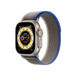 Apple Watch Ultra GPS + Cellular 49mm Titanium Case with Blue/Gray Trail Loop - S/M (MNHE3/MNHL3)