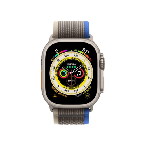 Apple Watch Ultra GPS + Cellular 49mm Titanium Case with Blue/Gray Trail Loop - S/M (MNHE3/MNHL3) 2 Apple Watch Ultra GPS + Cellular 49mm Titanium Case with Blue/Gray Trail Loop - S/M (MNHE3/MNHL3) — изображение 2