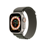 Apple Watch Ultra GPS + Cellular 49mm Titanium Case with Green Alpine Loop - Large (MQEX3/MQFP3/MQF93)
