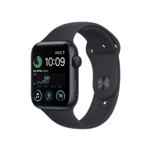 Apple Watch SE 2 GPS 44mm Midnight Aluminum Case with Midnight Sport Band (MNK03)