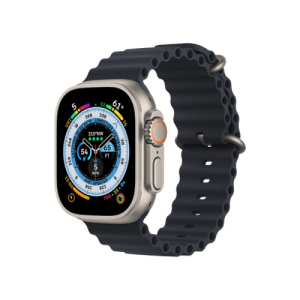 Apple Watch Ultra GPS + Cellular 49mm Titanium Case with Midnight Ocean Band (MQET3/MQFK3)