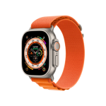 Apple Watch Ultra GPS + Cellular 49mm Titanium Case with Orange Alpine Loop - Small (MNHA3/MNHH3)