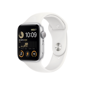 Apple Watch SE 2 GPS + Cellular 40mm Silver Aluminum Case with White Sport Band (MNPP3/MNTP3)