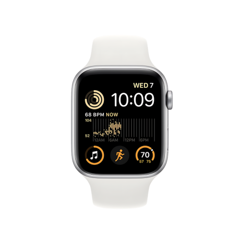 Apple Watch SE 2 GPS + Cellular 44mm Silver Aluminum Case with White Sport Band (MNQ23/MNQE2) 2 Apple Watch SE 2 GPS + Cellular 44mm Silver Aluminum Case with White Sport Band (MNQ23/MNQE2) - Зображення 2