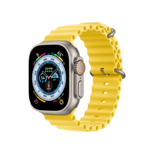 Apple Watch Ultra GPS + Cellular 49mm Titanium Case with Yellow Ocean Band (MNH93/MNHG3)