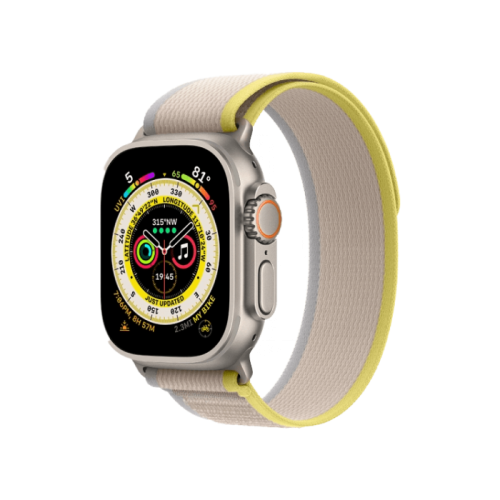Apple Watch Ultra GPS + Cellular 49mm Titanium Case with Yellow/Beige Trail Loop - S/M (MNHD3/MNHK3) 1 Apple Watch Ultra GPS + Cellular 49mm Titanium Case with Yellow/Beige Trail Loop - S/M (MNHD3/MNHK3)