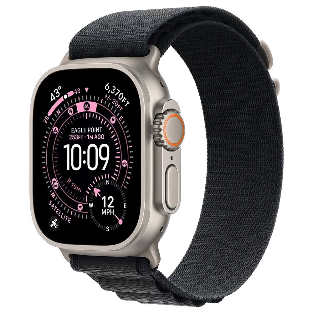 Apple Watch Ultra 3 GPS + Cellular 49mm Natural Tit. Case w. Black Alpine Loop - Large (MF1V4+MFTG4)
