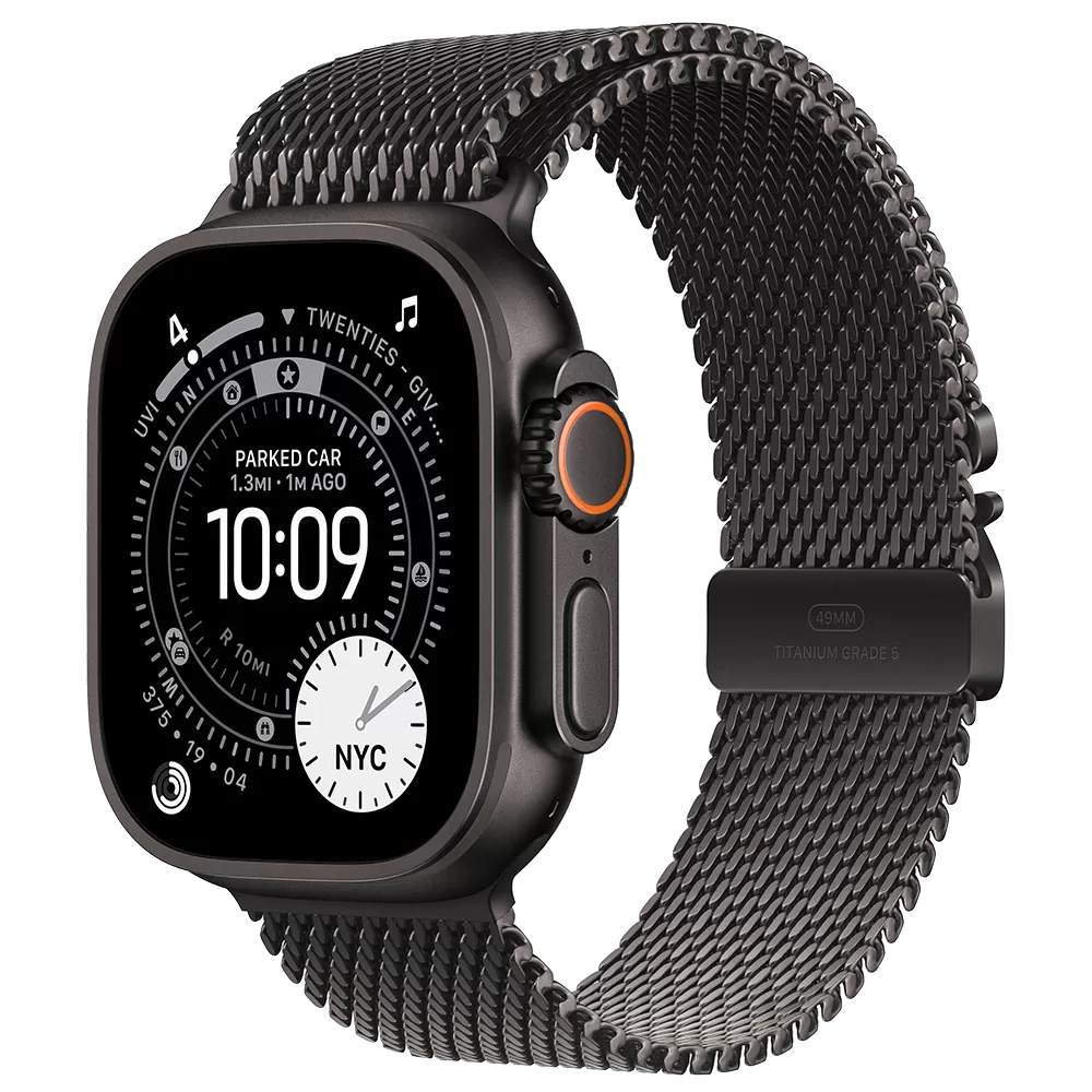 Apple Watch Ultra 3 GPS + Cellular 49mm Black Tit. Case w. Black Tit. Milanese Loop - Small (MF1N4) 1 Apple Watch Ultra 3 GPS + Cellular 49mm Black Tit. Case w. Black Tit. Milanese Loop - Small (MF1N4)