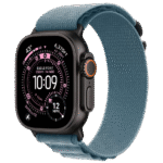Apple Watch Ultra 3 GPS + Cellular 49mm Black Tit. Case w. Light Blue Alpine Loop - Medium (MF254+MG9L4)