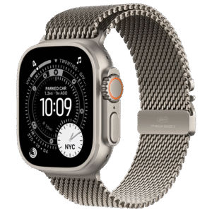 Apple Watch Ultra 3 GPS + Cellular 49mm Natural Tit. Case w. Natural Tit. Milanese Loop - Small (MEWW4)