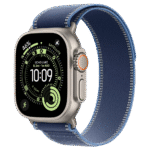 Apple Watch Ultra 3 GPS + Cellular 49mm Natural Tit. Case w. Blue/Bright Blue Trail Loop - M/L (MEWU4)