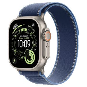 Apple Watch Ultra 3 GPS + Cellular 49mm Natural Tit. Case w. Blue/Bright Blue Trail Loop - M/L (MEWU4)