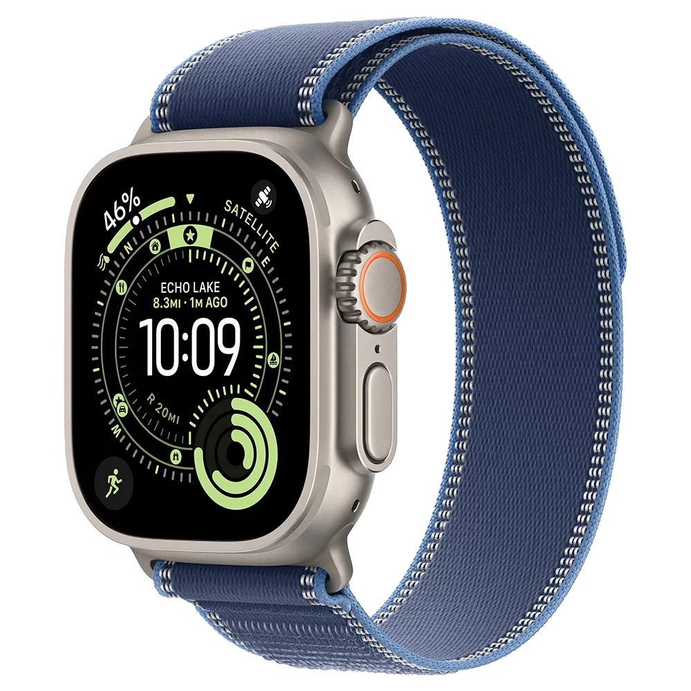 Apple Watch Ultra 3 GPS + Cellular 49mm Natural Tit. Case w. Blue/Bright Blue Trail Loop - M/L (MEWU4) 1 Apple Watch Ultra 3 GPS + Cellular 49mm Natural Tit. Case w. Blue/Bright Blue Trail Loop - M/L (MEWU4)
