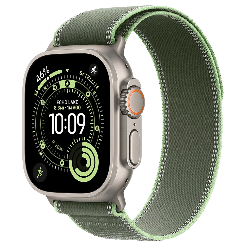 Apple Watch Ultra 3 GPS + Cellular 49mm Natural Tit. Case w. Green/Neon Trail Loop - S/M (MF1V4+MFT44) 1 Apple Watch Ultra 3 GPS + Cellular 49mm Natural Tit. Case w. Green/Neon Trail Loop - S/M (MF1V4+MFT44)